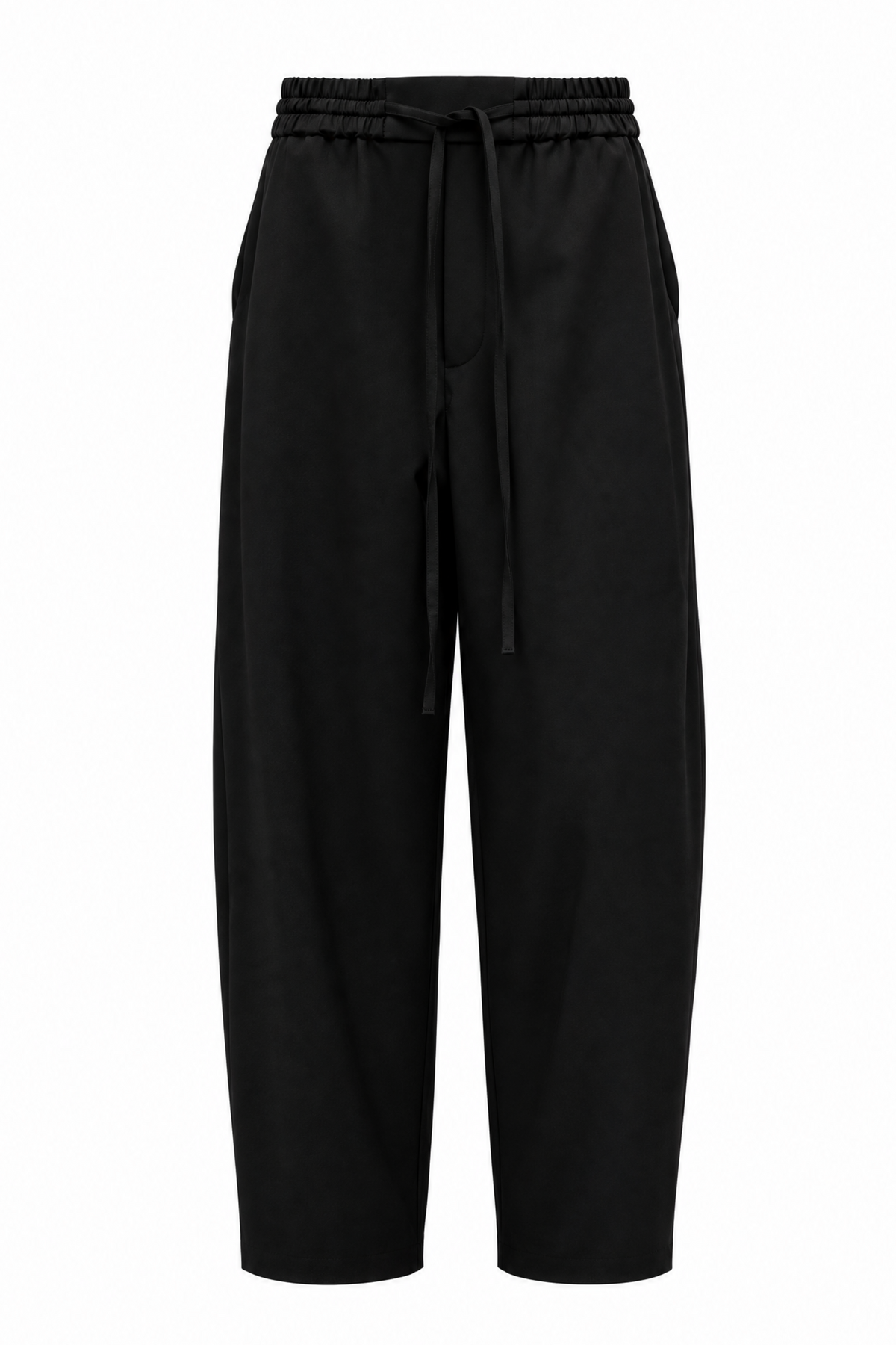 Black wool blend pants