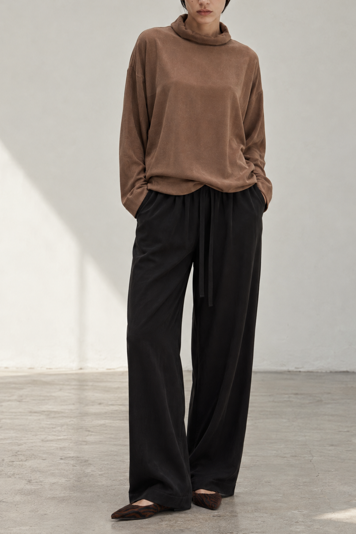 Caramel cupro blouse