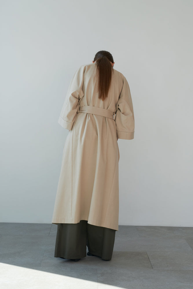 beige kimono coat