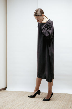 Black cupro dress