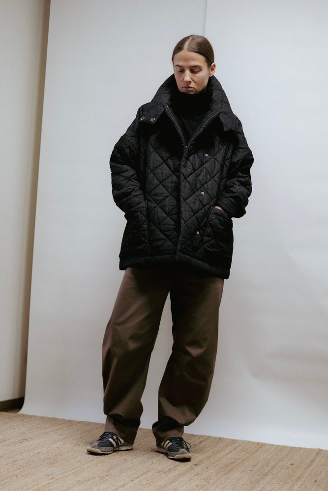 Quilted denim jacket