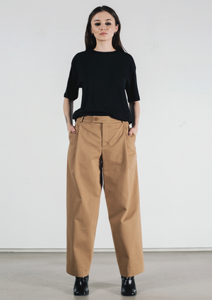 Wide leg pants in beige