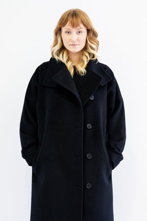 black wool coat