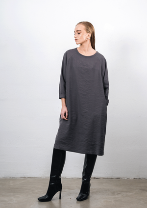 Tunic dress in dark grey