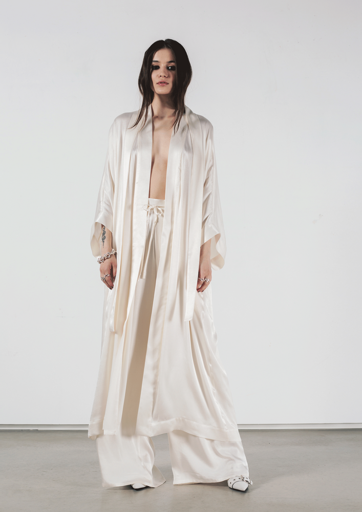 White kimono 2025 style dress