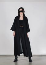 Kimono-style dress in black